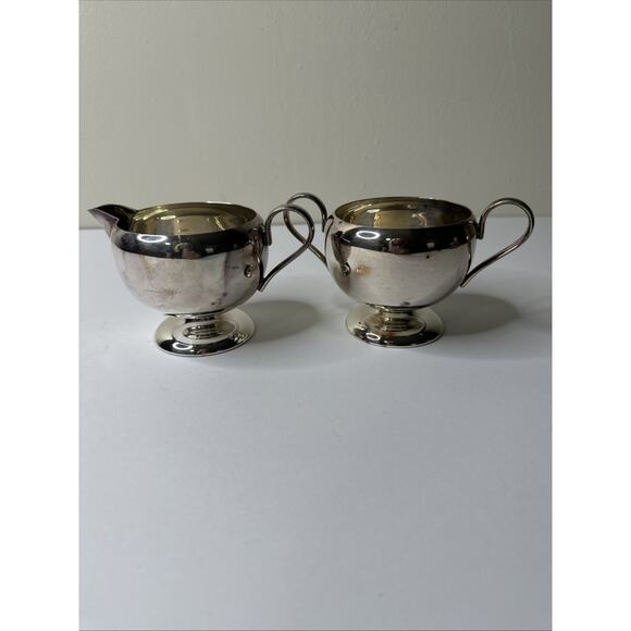 Benedict Mfg Co BMCo Other - VINTAGE Benedict Mfg Co BMCo SILVER PLATED Sugar & Creamer‎ SET USA NY